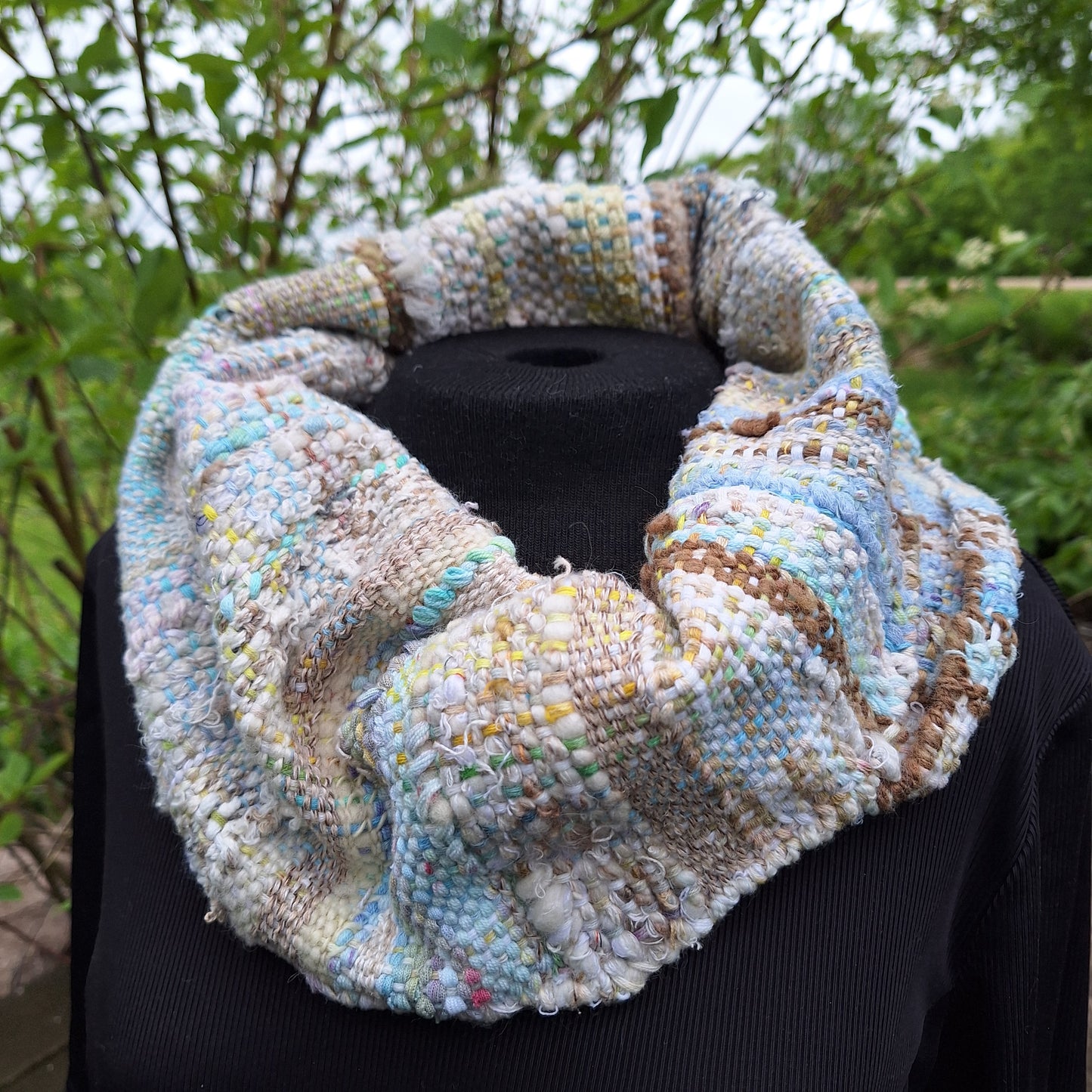 Frosty Morning Handwoven Art Cowl by MNPlatypus