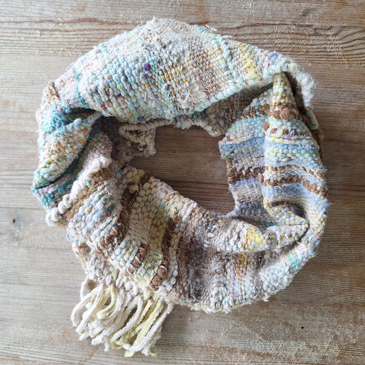 Frosty Morning Handwoven art cowl by MNPlatypus