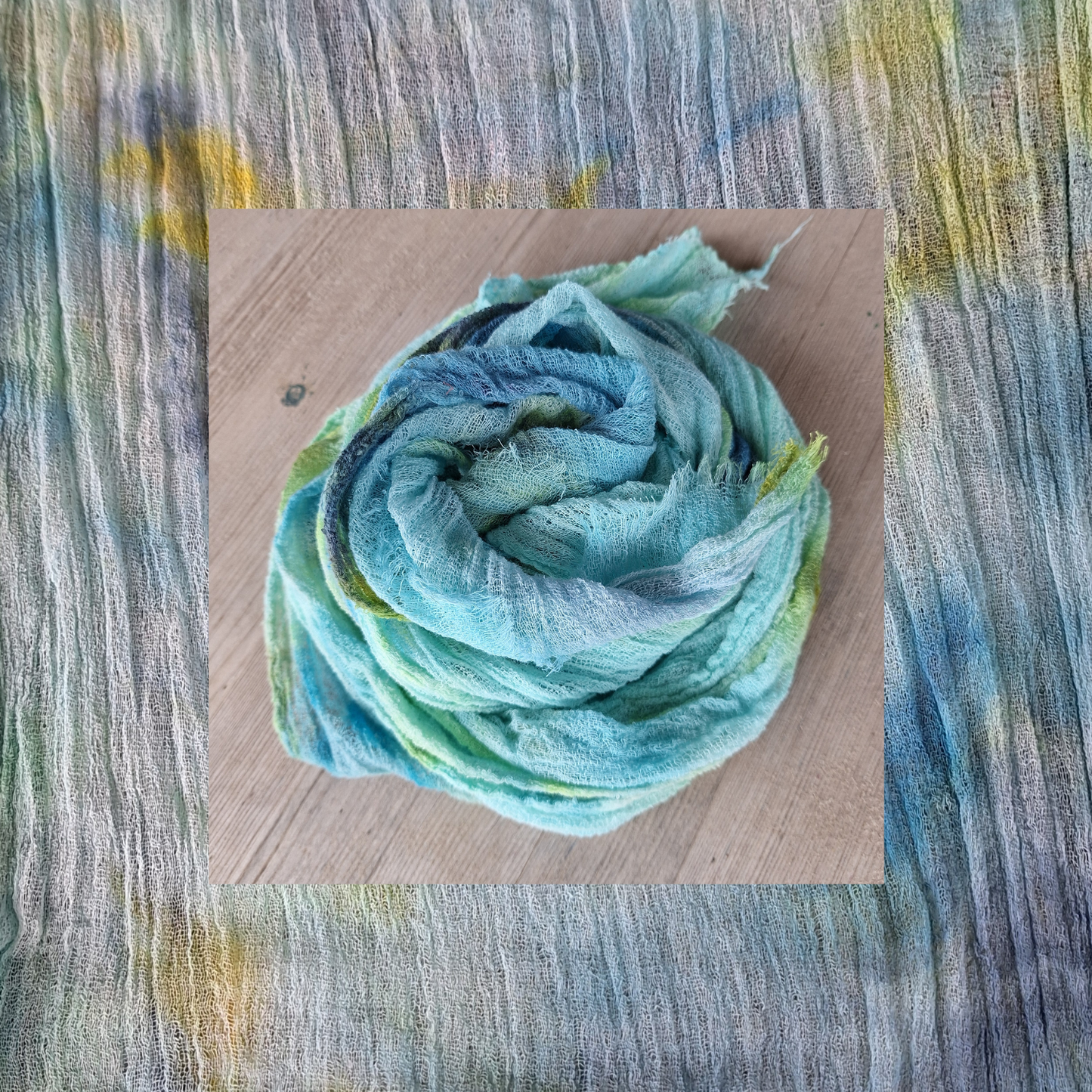 Aqua Gauze Scarf