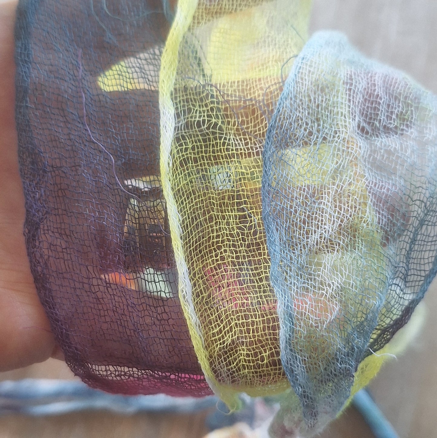 close up of cotton gauze ribbon
