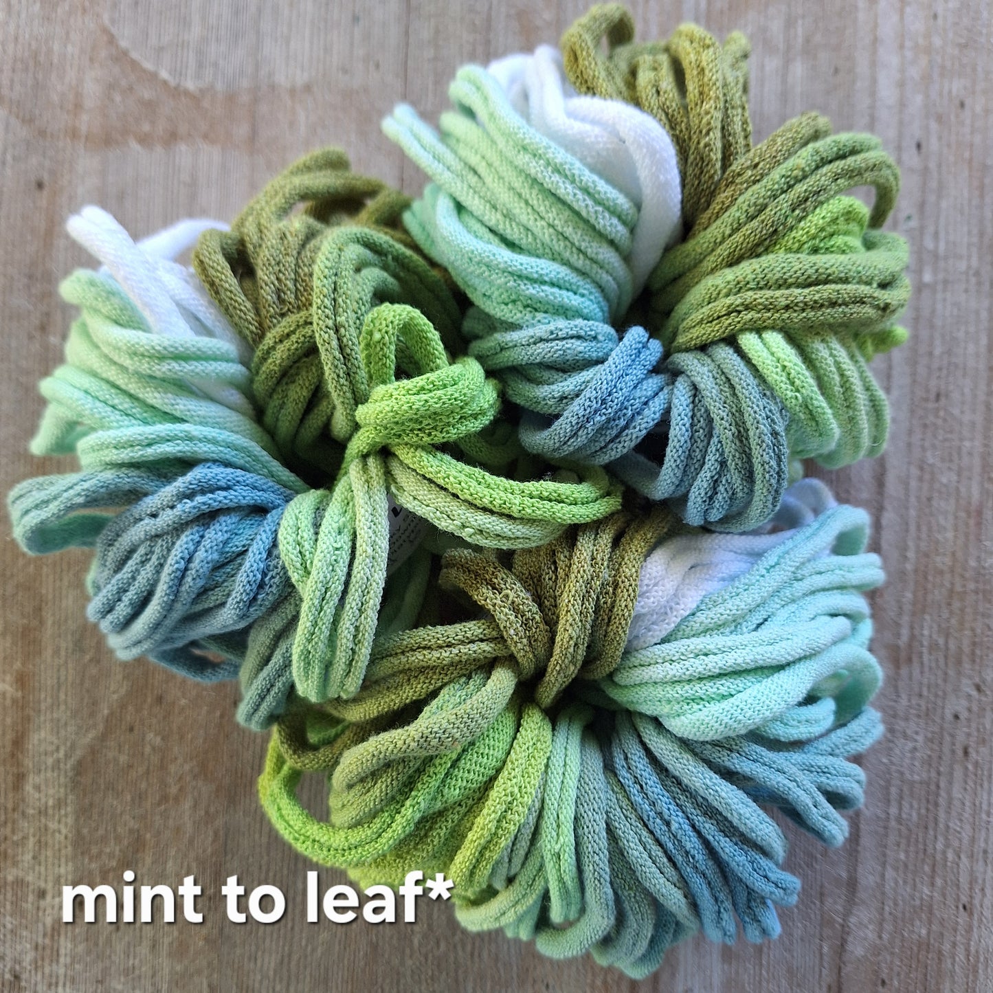 Mint to leaf loop sets for Chunky Star pattern