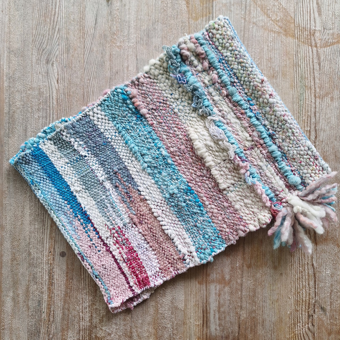 Fairy Floss handwoven art cowl by MNPlatypus