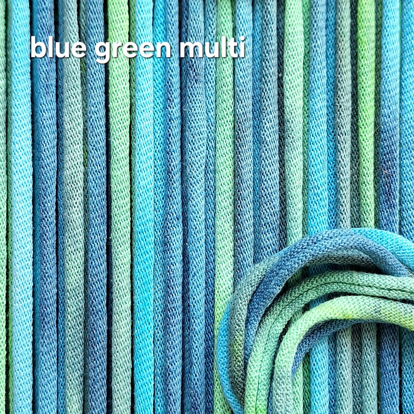 blue green green hand dyed potholder loops