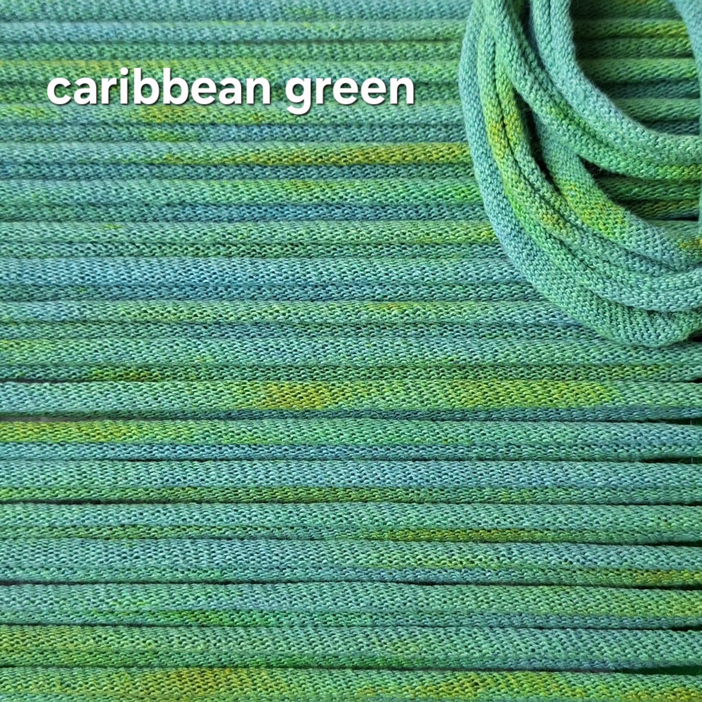 Caribbean green hand dyed potholder loops