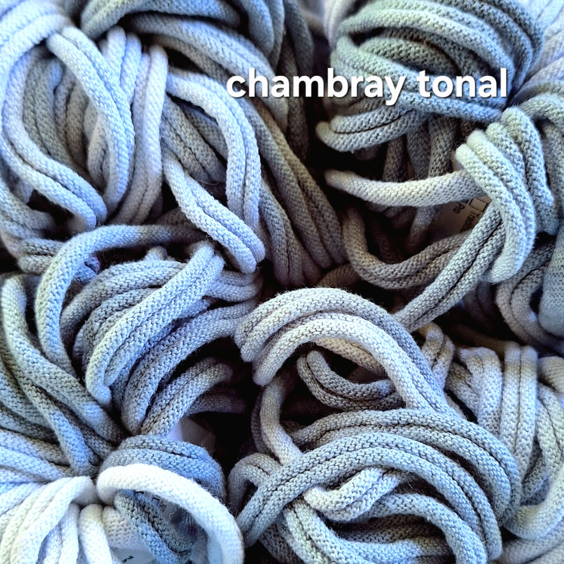 chambray hand dyed potholder loops