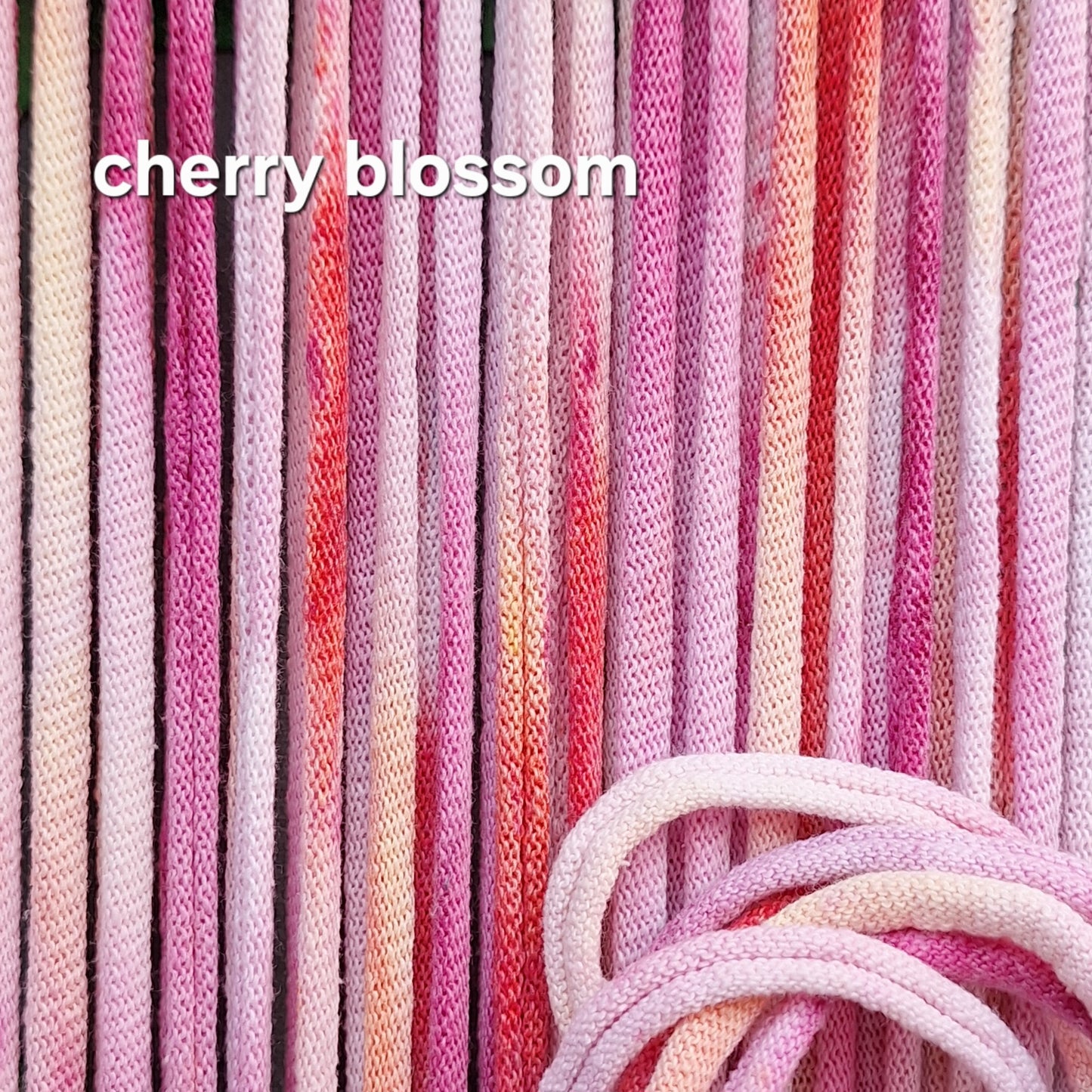 Hand dyed potholder loops in Cherry Blossom