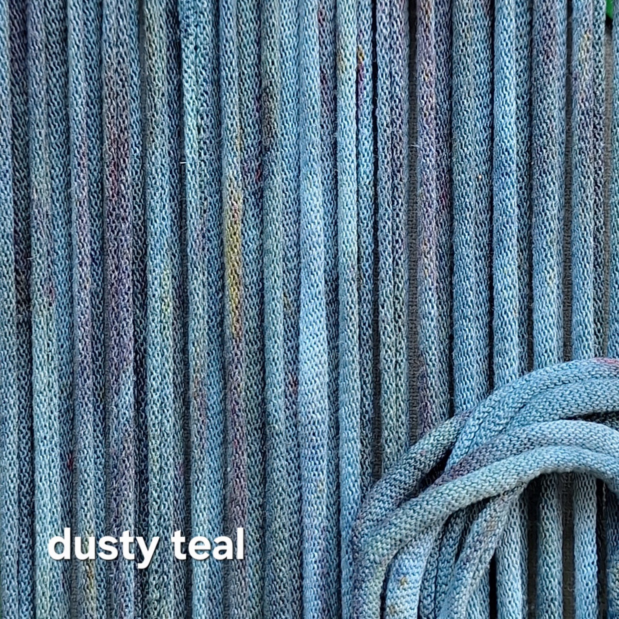 Dusty Teal hand dyed potholder loops by MNPlatypus