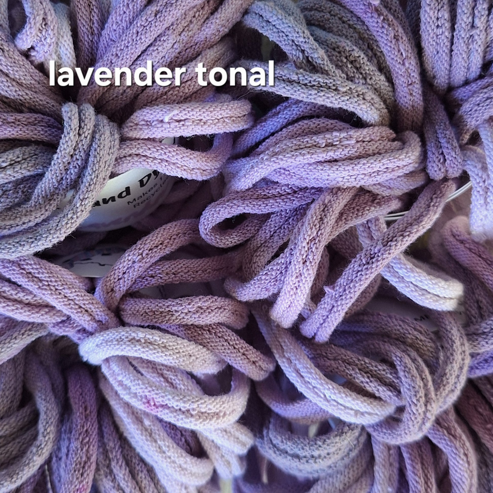 lavender tonal hand dyed potholder loops