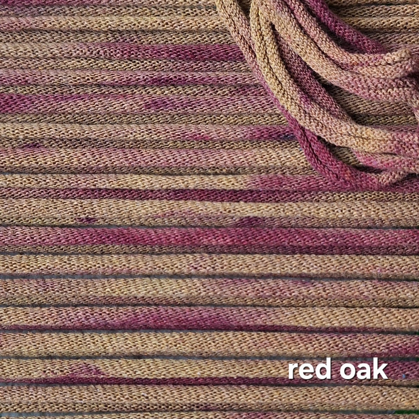 Red Oak hand dyed potholder loops by MNPlatypus