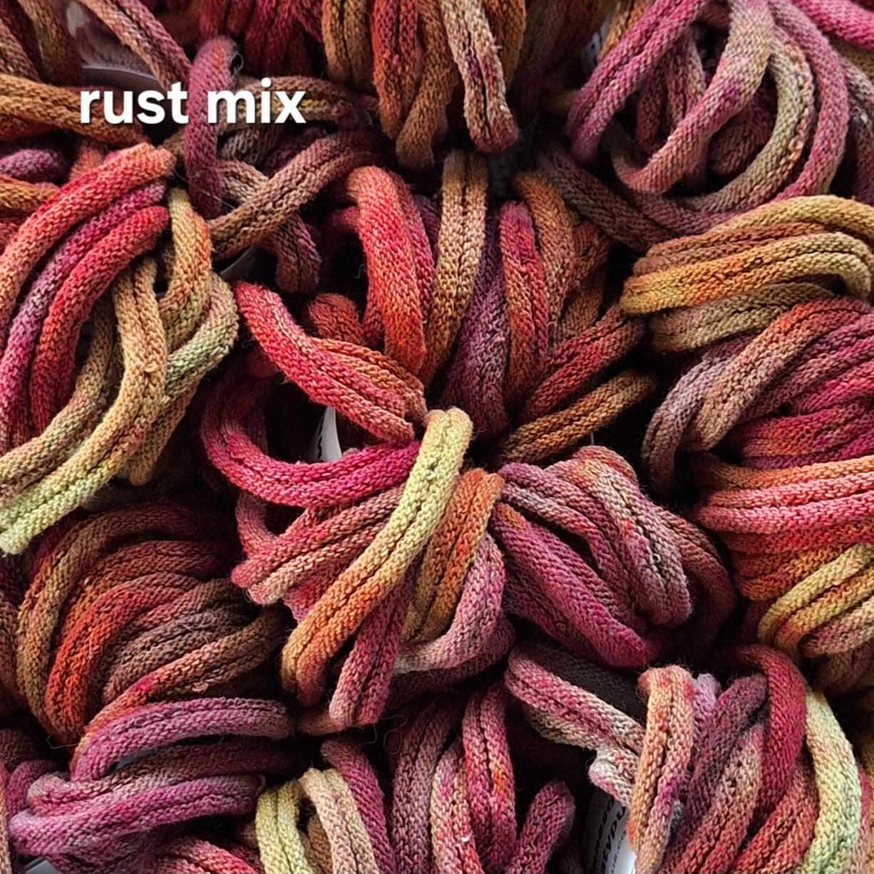 rust mix potholder loops