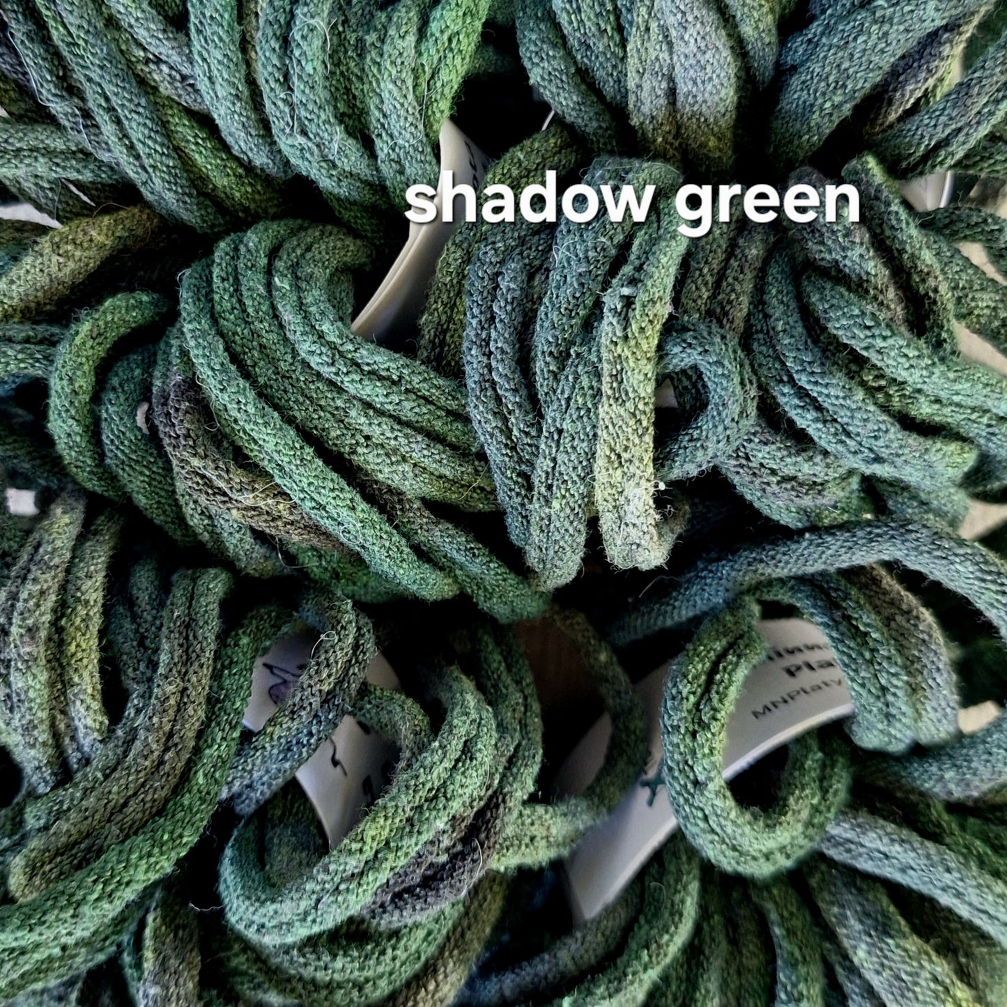 shadow green hand dyed potholder loops
