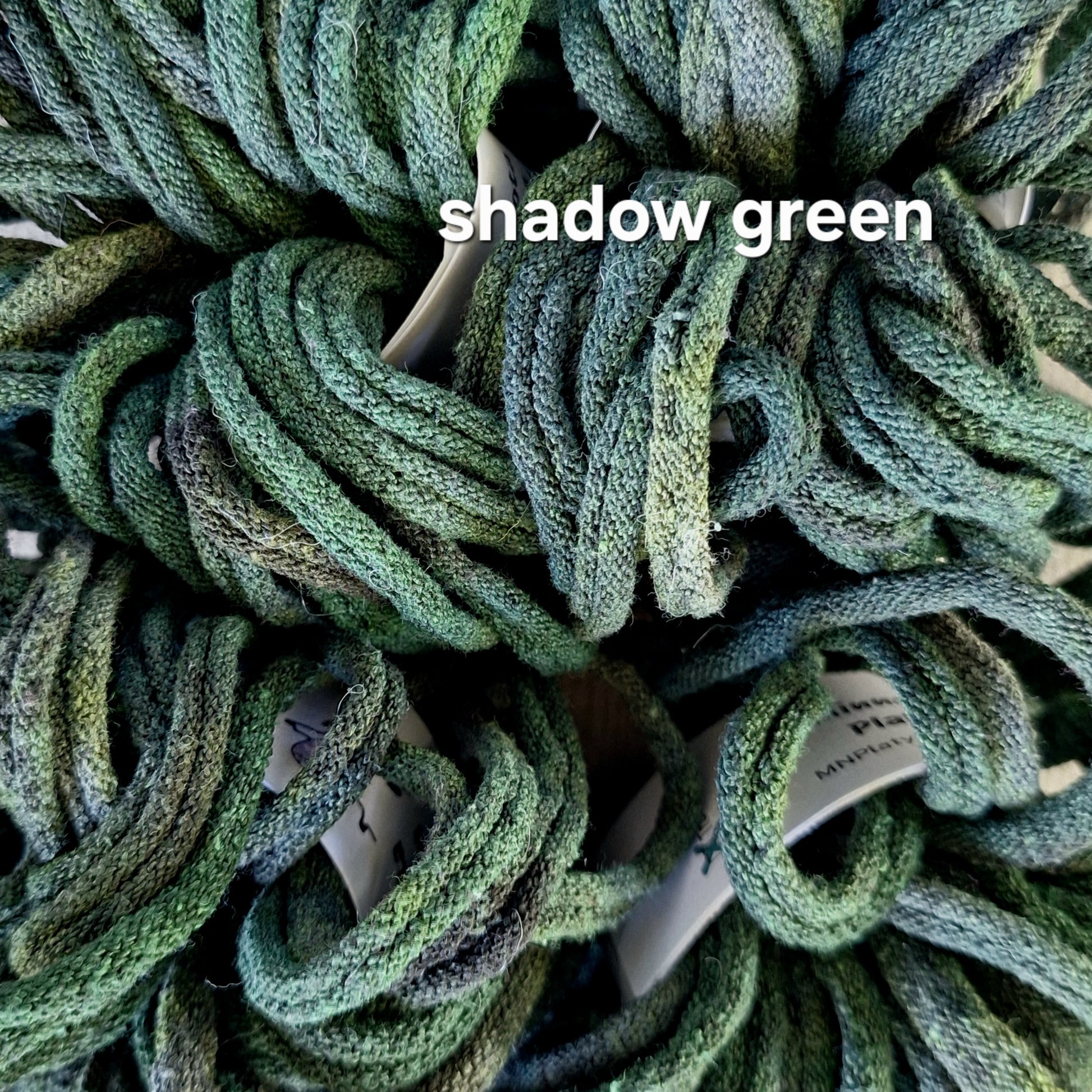 shadow green hand dyed potholder loops