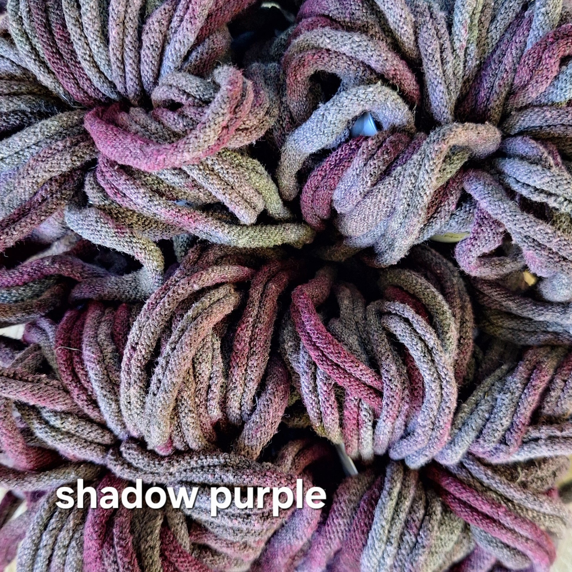 shadow purple hand dyed potholder loops