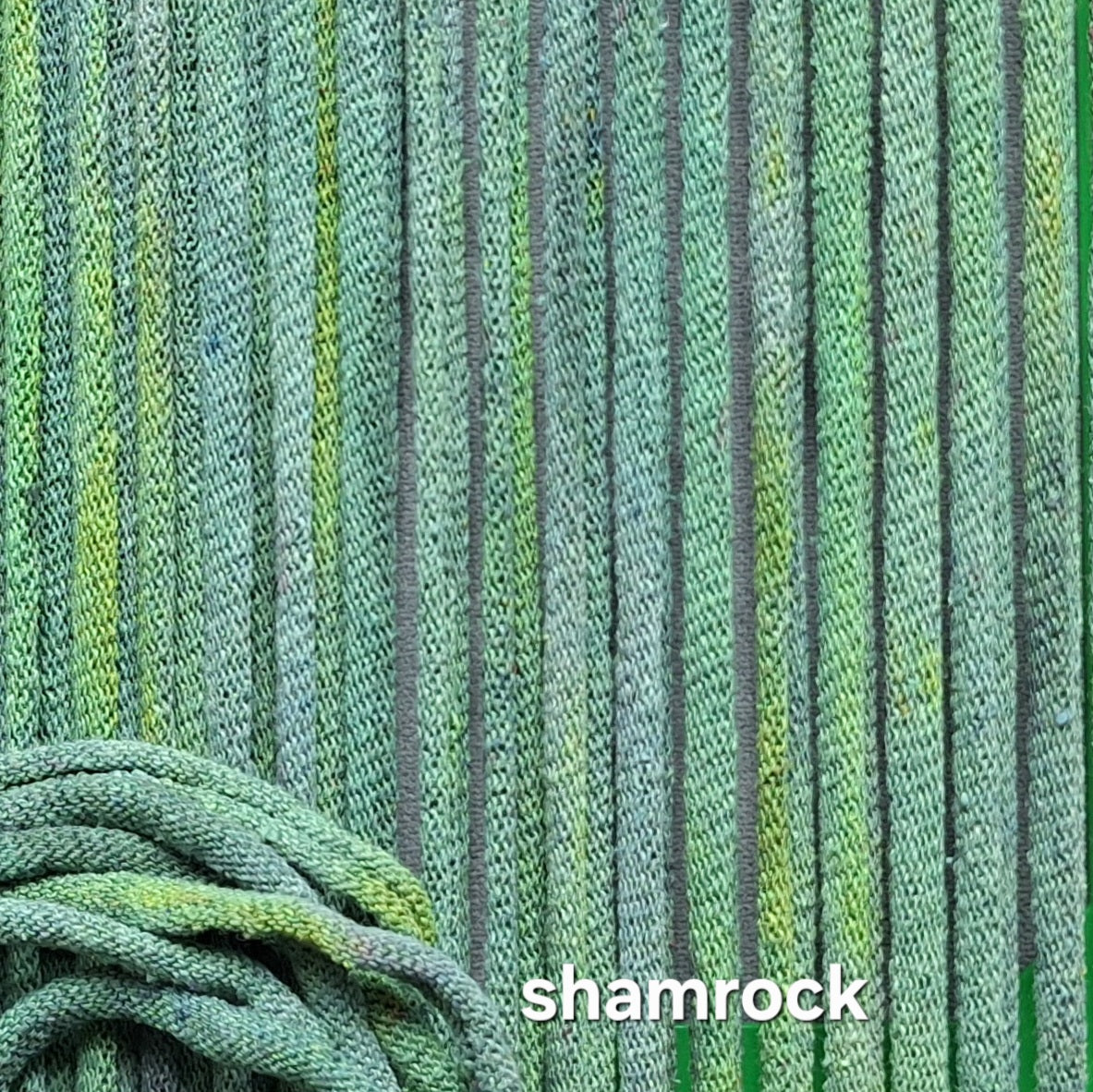 Shamrock hand dyed potholder loops by MNPlatypus