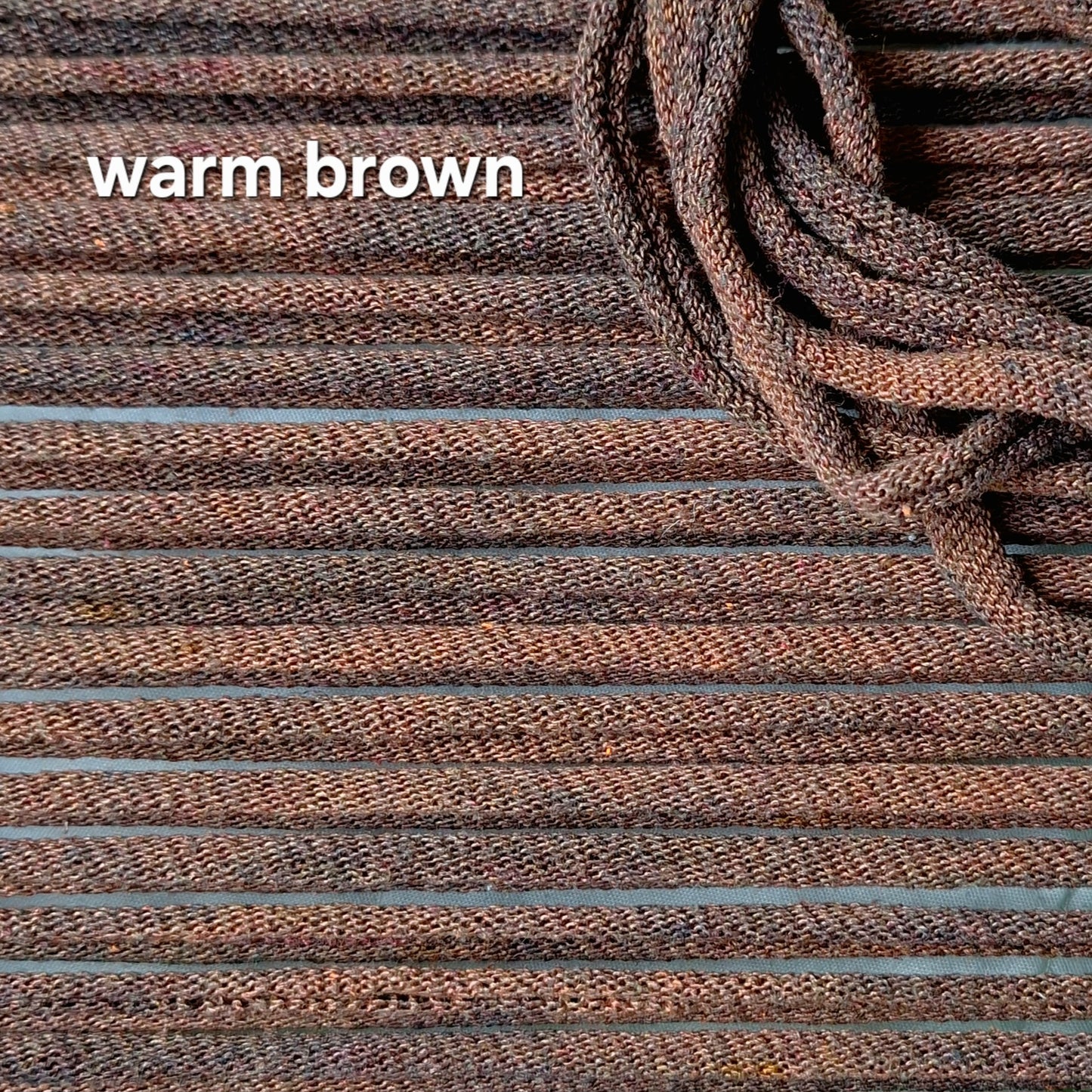 Warm brown hand dyed potholder loops by MNPlatypus