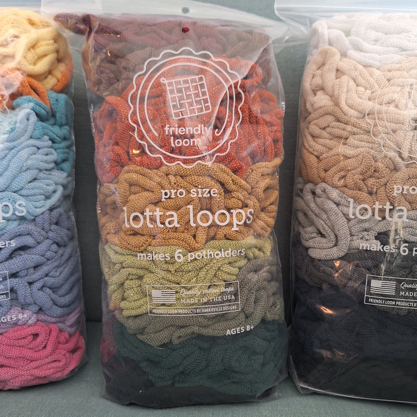 Pro Size Earthtones Lotta Loops for potholder loom
