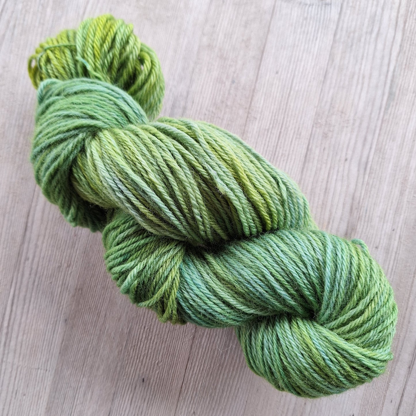 variegated green hand dyed yarn