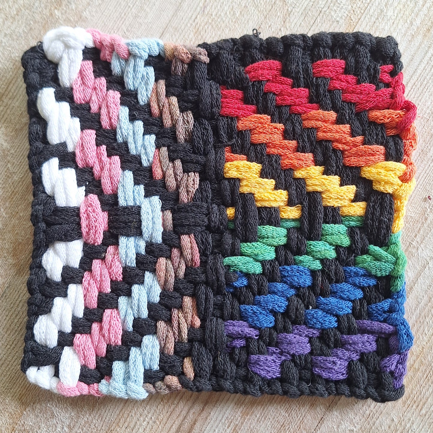 Pro size clasped warpPride Progress flag
