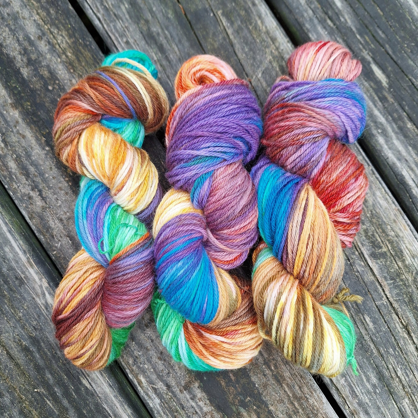 Hand Dyed Single Skeins - Worsted Weight Wool