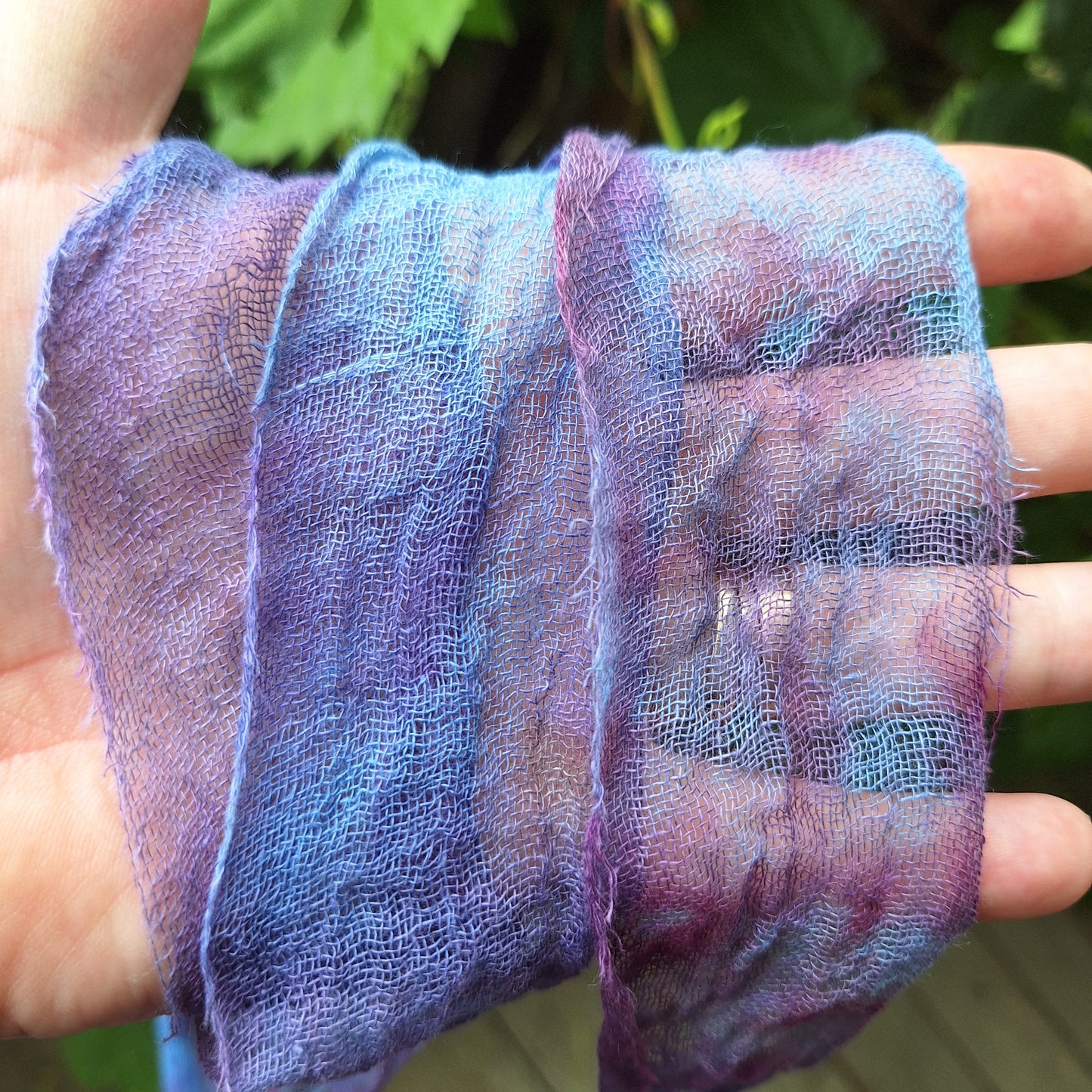 Hand Dyed Cotton Gauze Ribbon