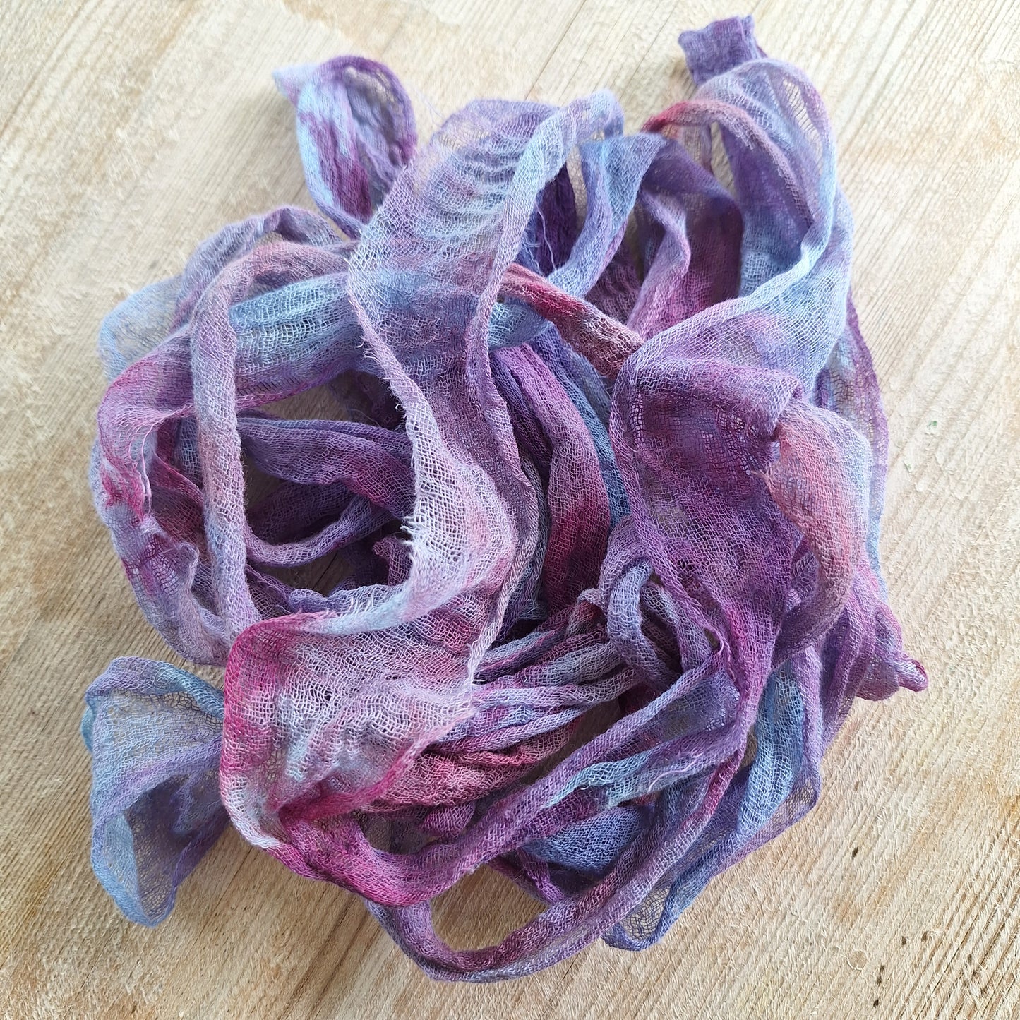 Hand Dyed Cotton Gauze Ribbon
