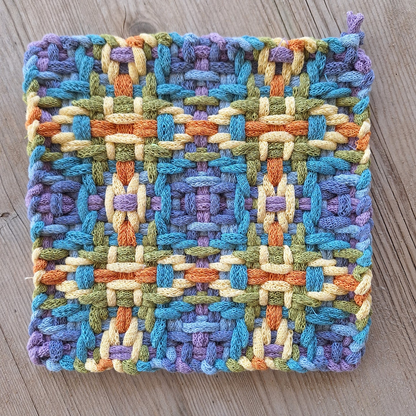 Chunky Plaid Potholder Tutorial