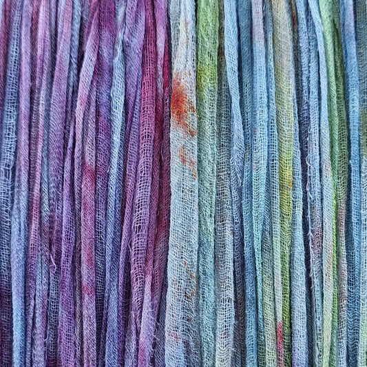 Hand Dyed Cotton Gauze Ribbon