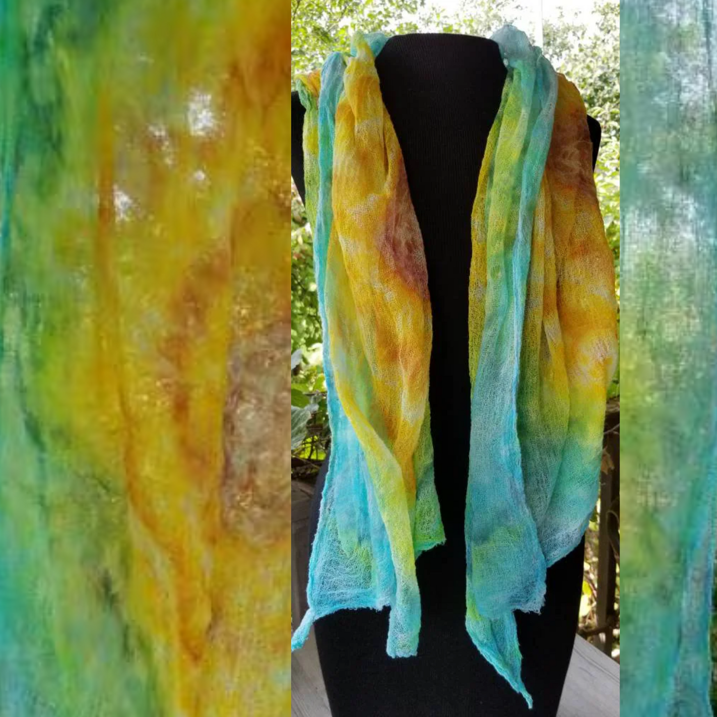 Sunflower gauze scarf