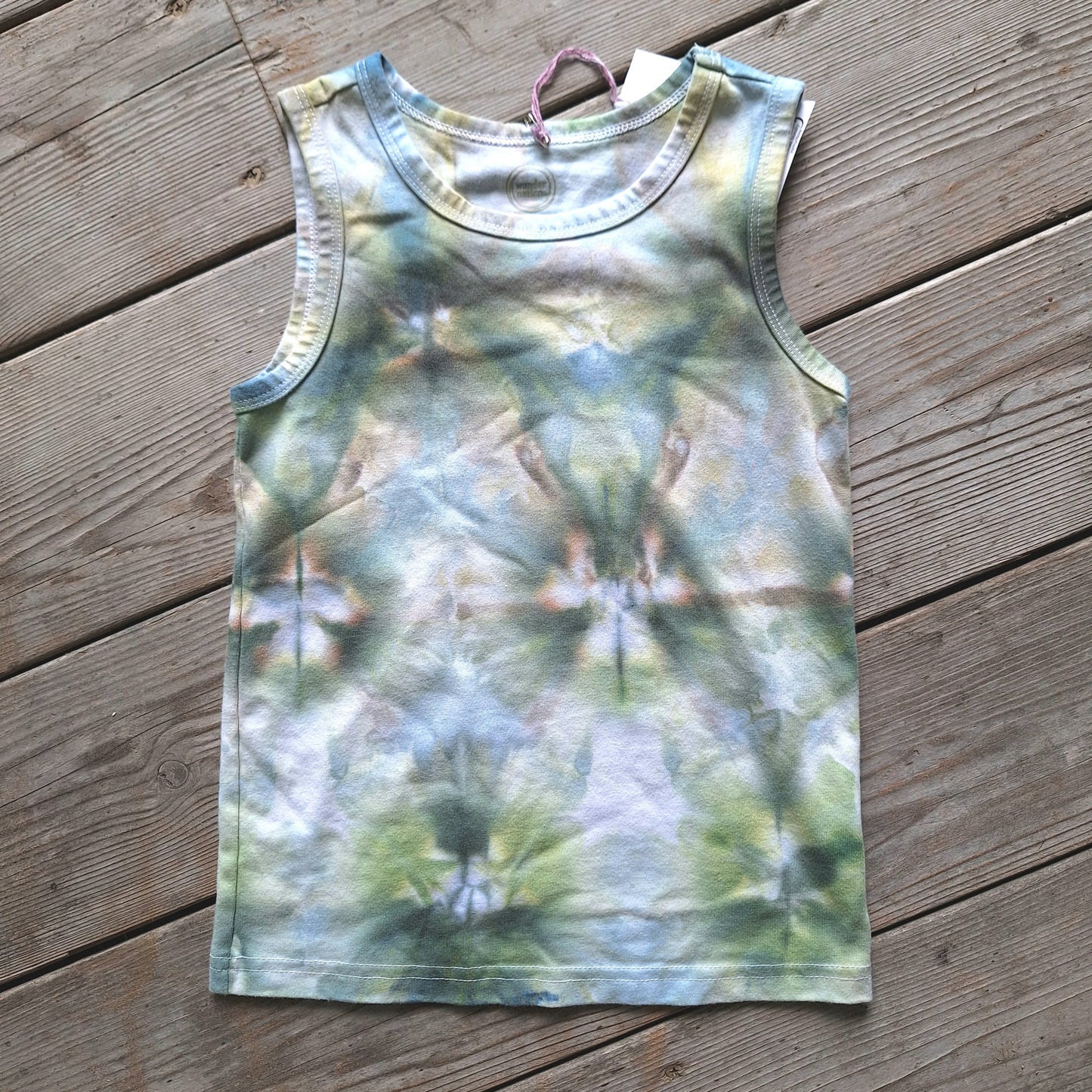 pale green tie dye tank
