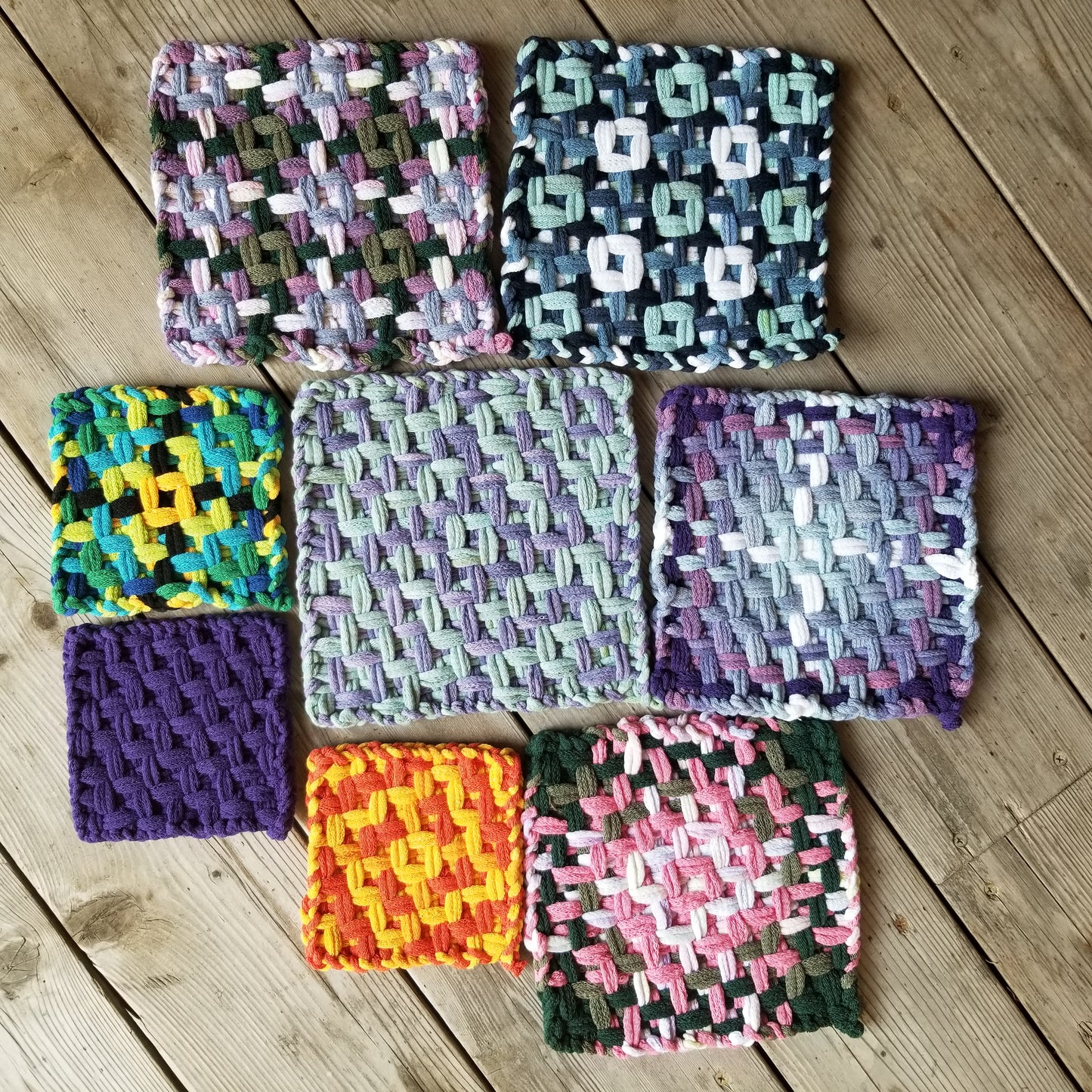 Tilted Box Flower potholder pattern by MNPlatypus