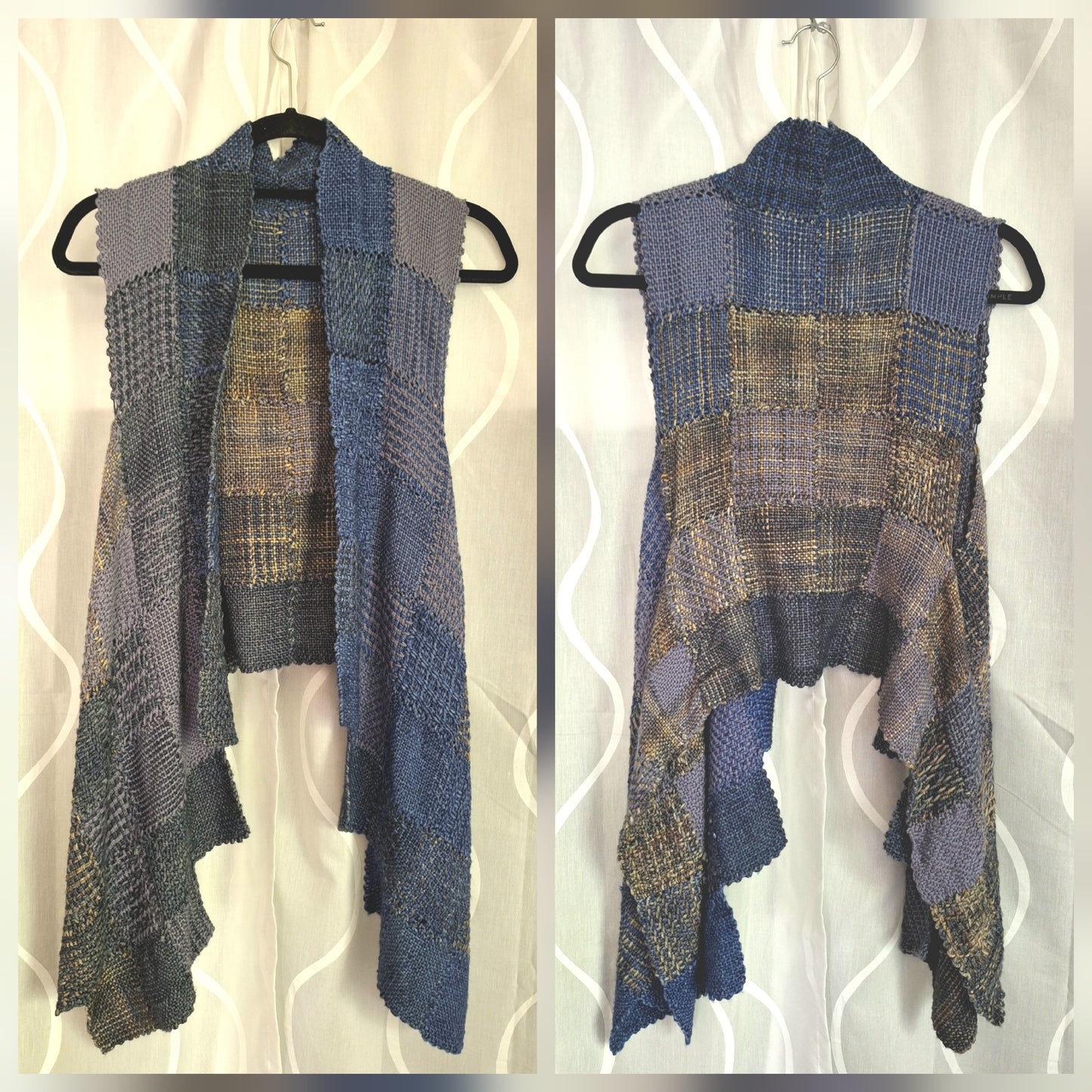 front and back views of zoom loom vest