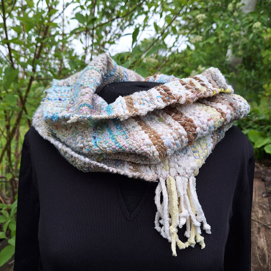 Frosty Morning Handwoven Art Cowl by MNPlatypus