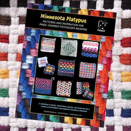 Patterns and inspiration for pride-inspired potholder weaving