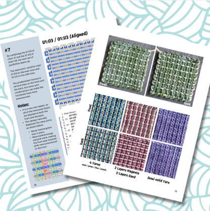 Sample pages from weaving book