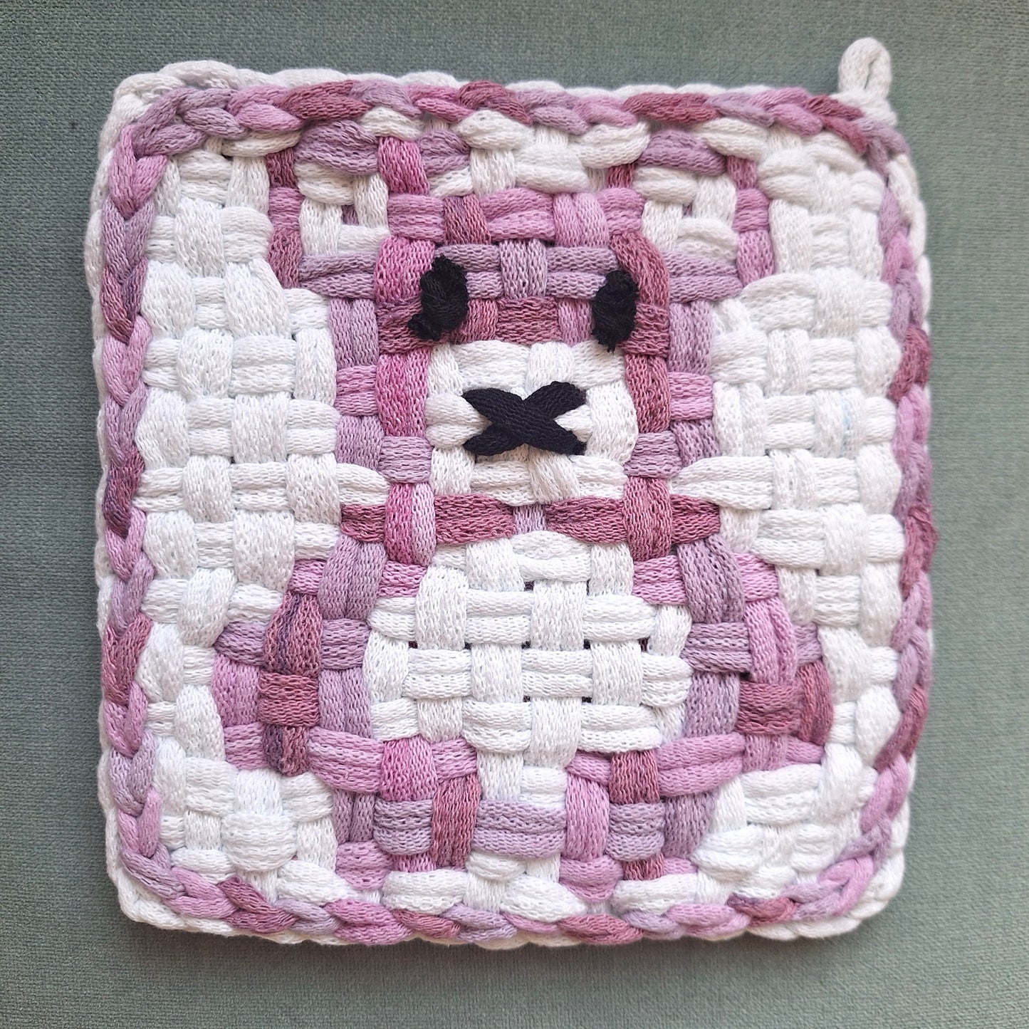 Double weave teddy bear potholder pattern by MNPlatypus