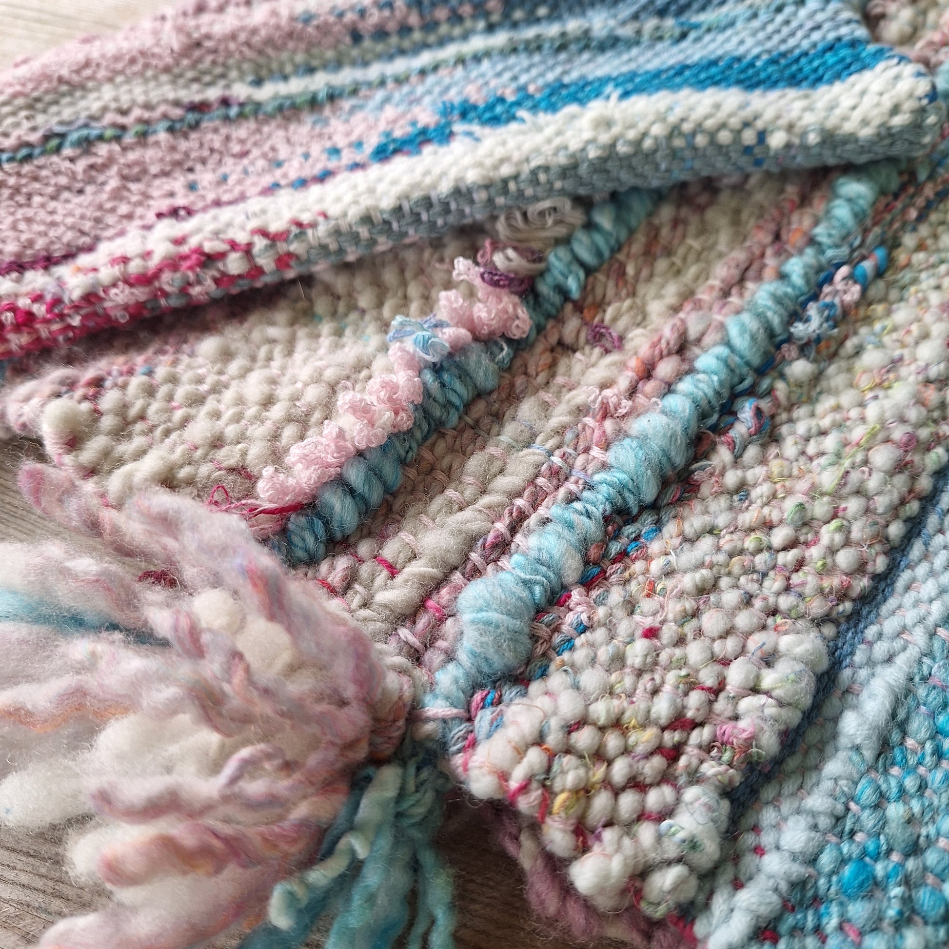 Fairy Floss handwoven art cowl by MNPlatypus