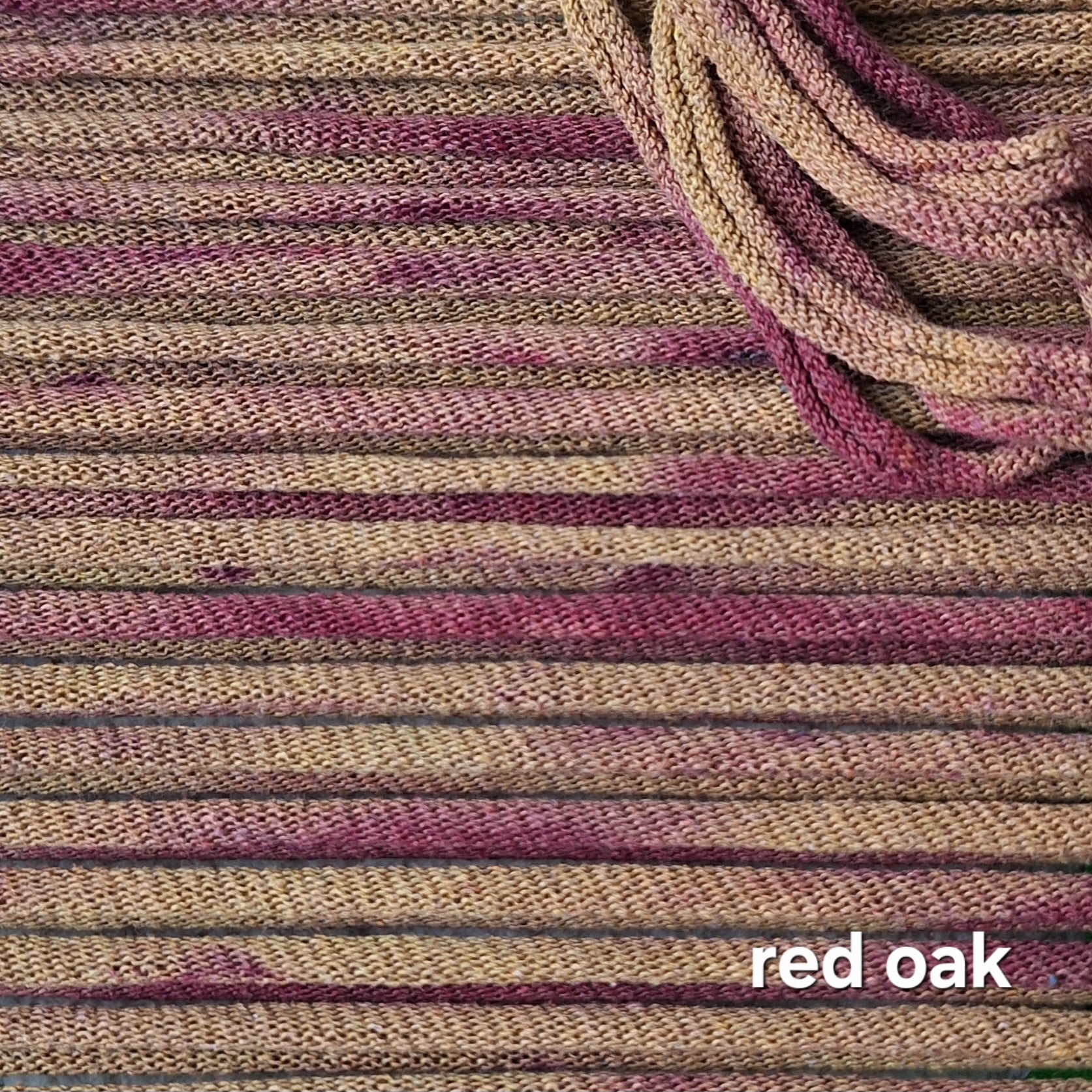 Red Oak hand dyed potholder loops by MNPlatypus