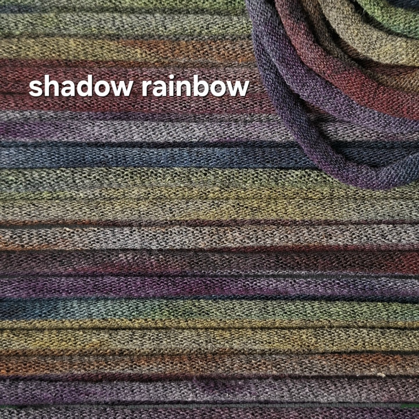 shadow rainbow hand dyed potholder loops