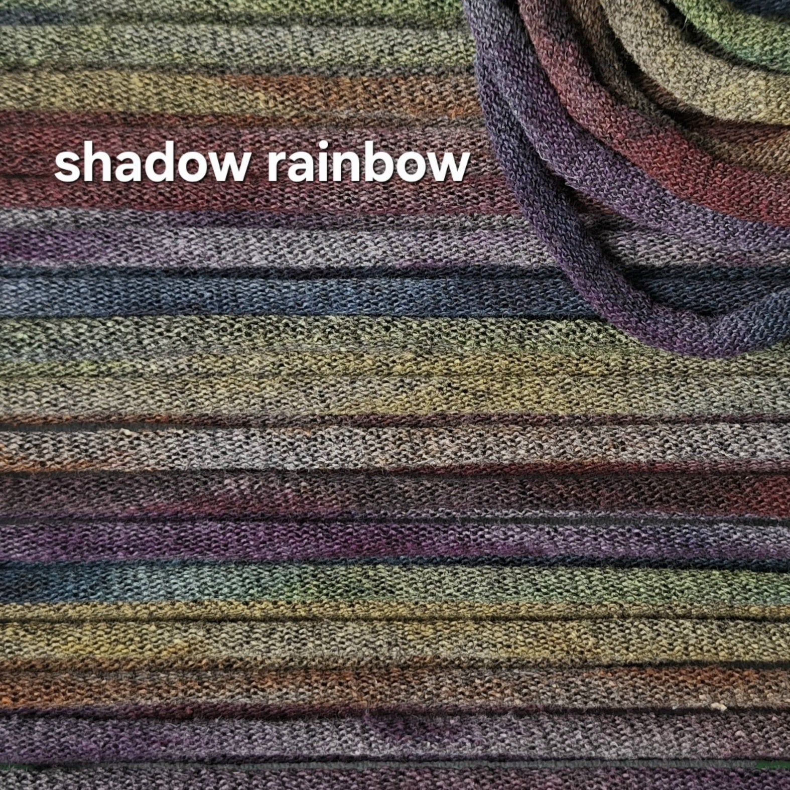 shadow rainbow hand dyed potholder loops