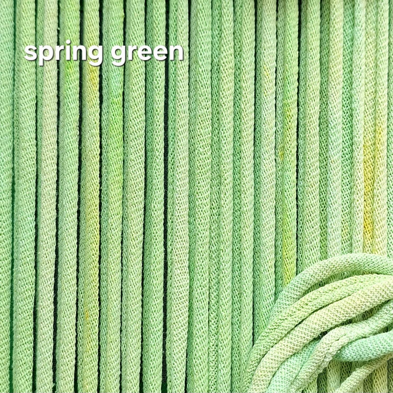 spring green hand dyed potholder loops