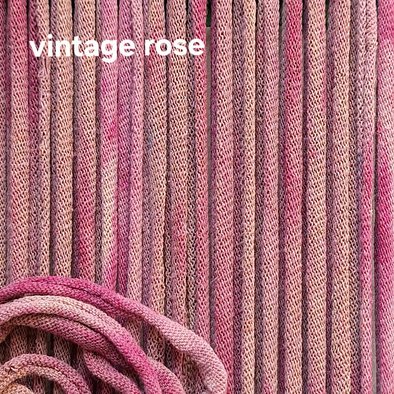 Close-up of vintage rose potholder loops 