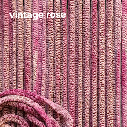 Close-up of vintage rose potholder loops 