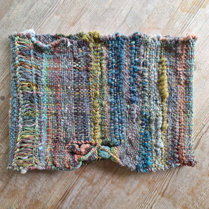 Muted Multi handwoven art cowl by MNPlatypus