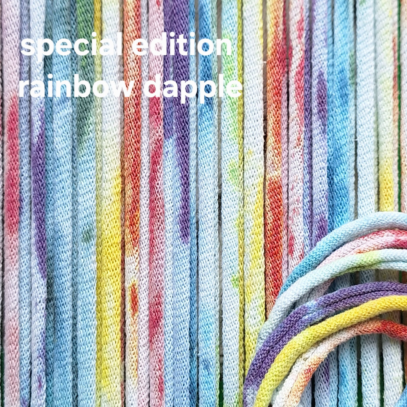 Rainbow hand dyed potholder loops