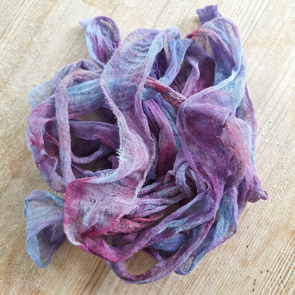 Hand Dyed Cotton Gauze Ribbon