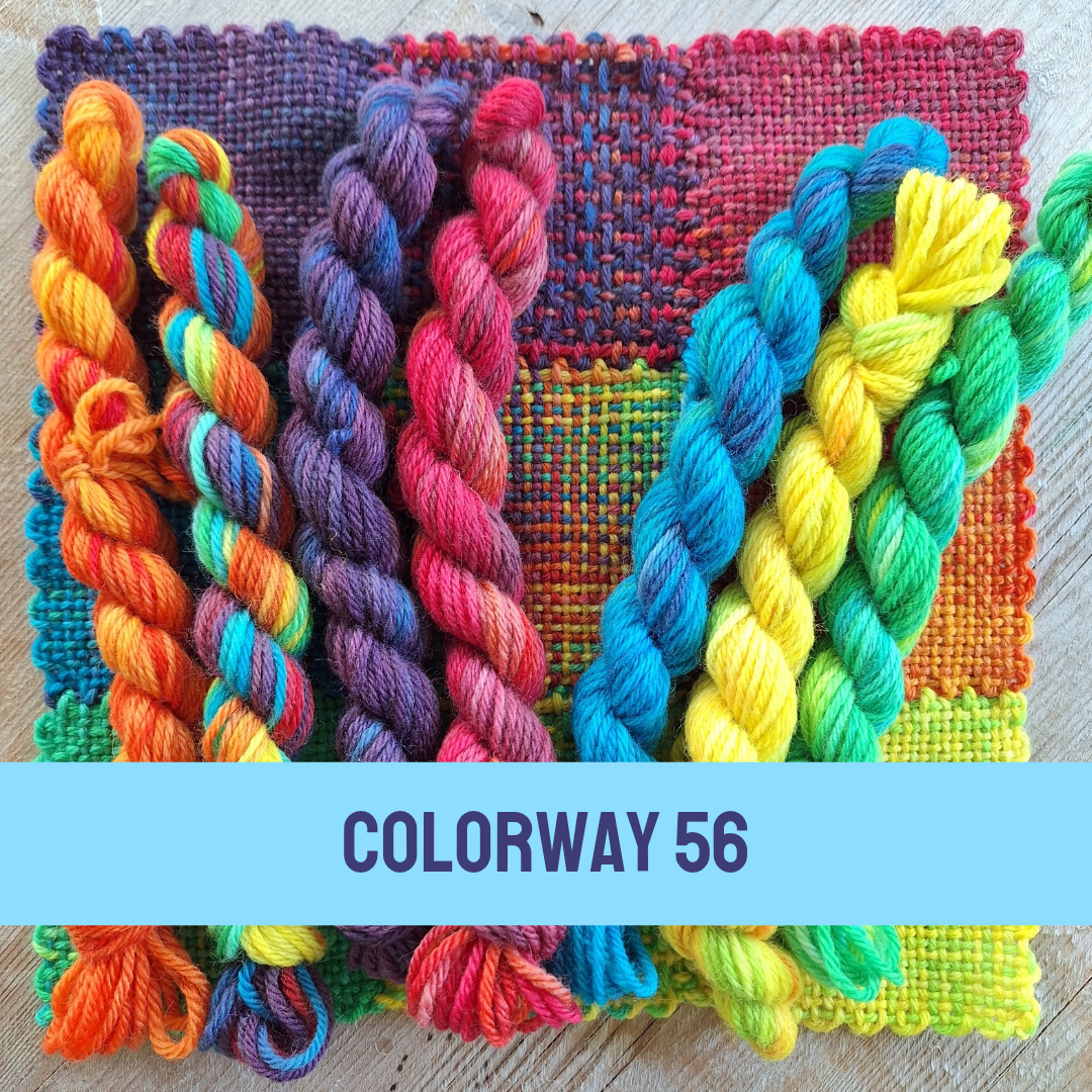 Hand dyed yarn set for zoom loom weaving