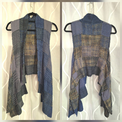 front and back views of zoom loom vest